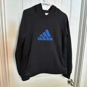 Adidas Black sweatshirt with blue letters women size medium